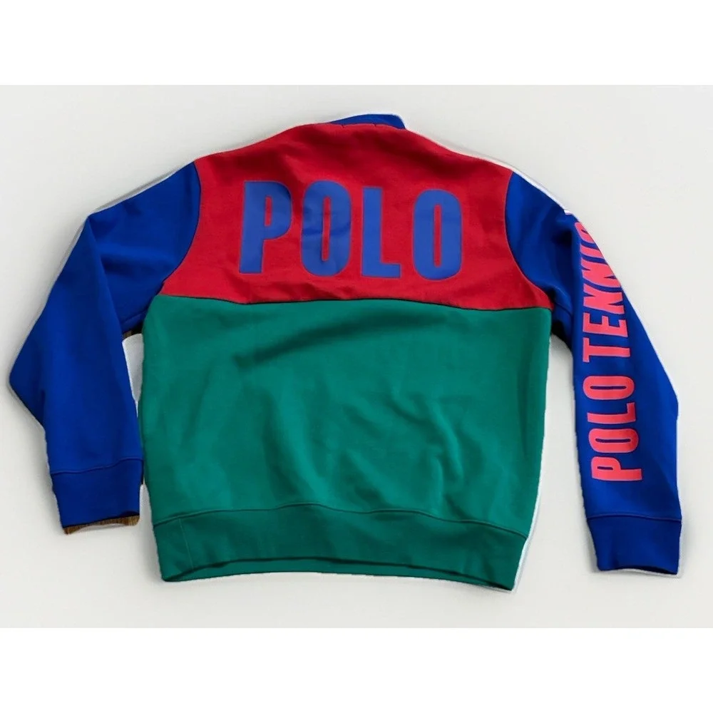 Polo Ralph Lauren Color Block Stadium Tennis Big Pony Jacket M Olympics RRL